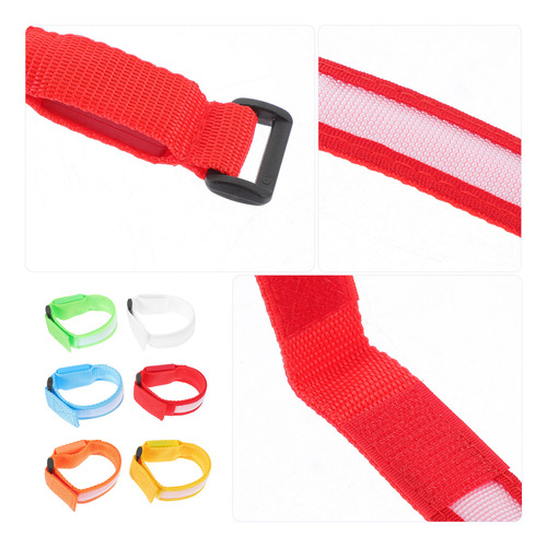 6pcs Concerts Led Bracelets Nylon Adjustable Bracelets Glowi