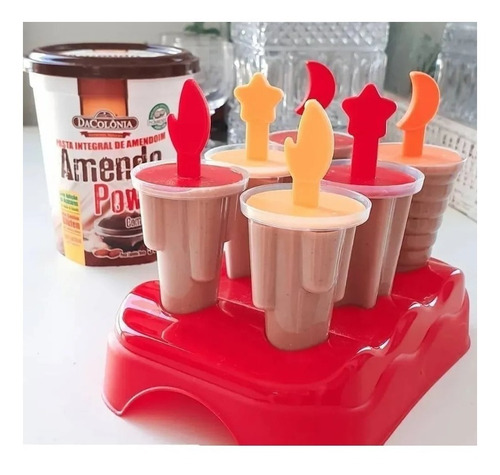 Imagen 2 de 9 de Moldes Para Helados Palito X 6 + Base Plasútil Verano