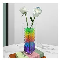 Comprar Florero De Plástico, Floreros De Barro De Cristal De Color, 
