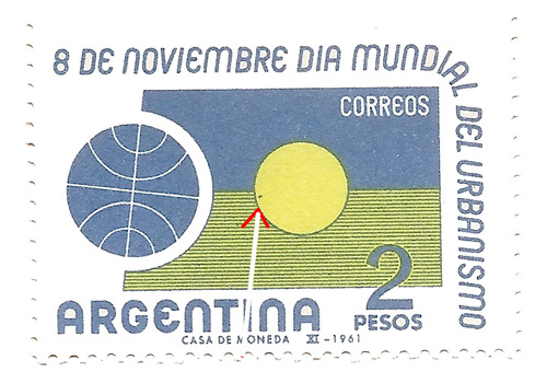 Argentina 652 Gj 1227 Variedad Catalogada Esp 836 P 79 Mint