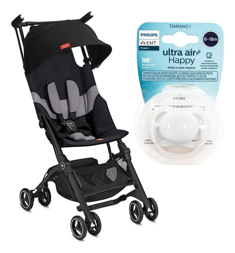 Carrinho De Bebê Pockit+ E Chupeta Ultra Air Branca (6-18m)