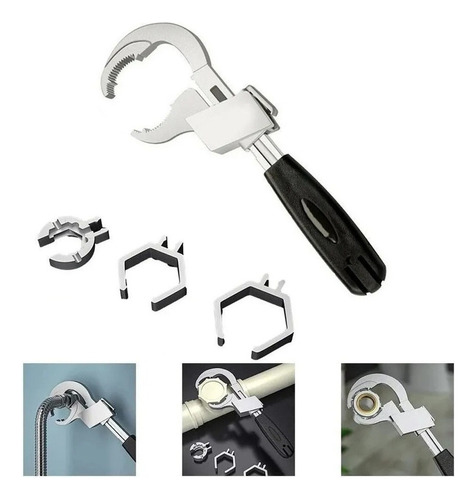 Llave Universal Multifuncional Ajustable De Doble Cabeza