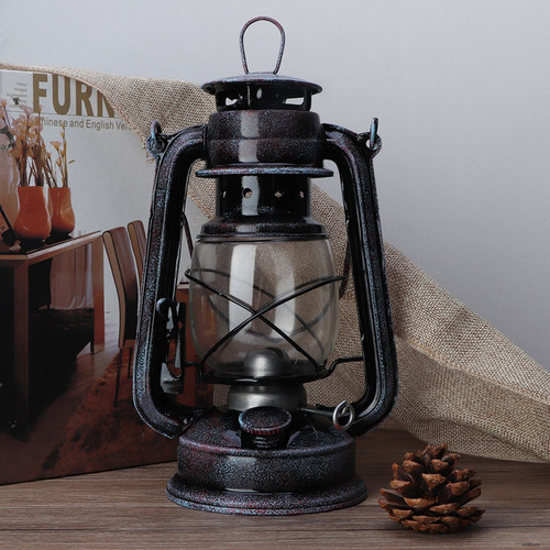 Linterna De Queroseno Vintage De 24 Cm, Lámpara De Aceite Cl