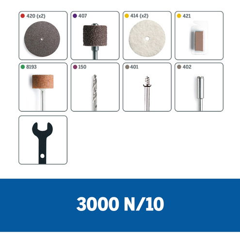 Minitorno Dremel 130w Serie 3000 10 Accesorios Mini Torno