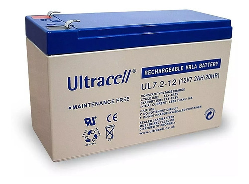 Bateria Alarma Ups Leds Gel 12v 7ah 12 7a Ultracell Original