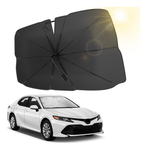 Parasol Para Parabrisas, Mango Plegable Con Rotación De