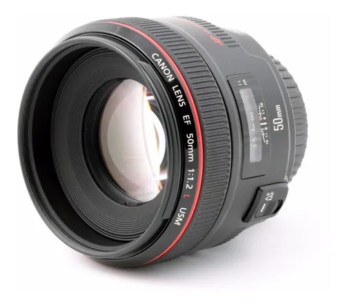 Lente Canon Ef 50mm 1.2 F/1.2l Usm Objetivo + Funda Parasol