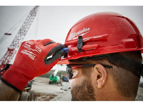 Imagen 5 de 8 de Casco Visera Completa Con Accesorios Rojo Milwaukee 48731109