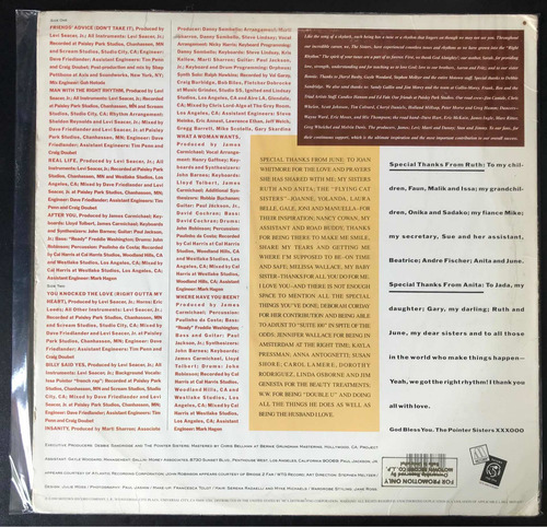 Vinilo The Pointer Sisters Right Rhythm Che Discos (Usado)