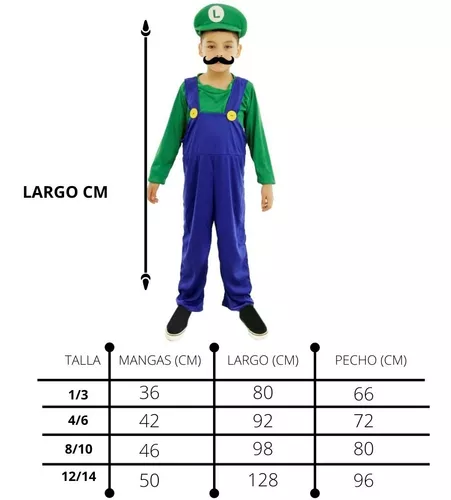 Impresión retrasar construcción Disfraz De Luigi De Mario Bros Con Bigote Niño