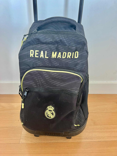 Mochila Con Carrito Para Niño. Equipo Real Madrid. Original