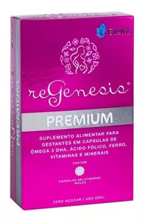 Regenesis Premium Vitaminas Para Gestantes 60 Cáps - Exeltis Sabor Sem Sabor