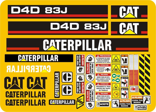 Calcomanías Para D4d 83j Opción 1 Caterpillar