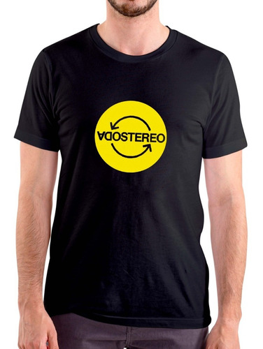 Imagen 2 de 6 de Remera Negra Soda Stereo Rock Música Algodón Premium