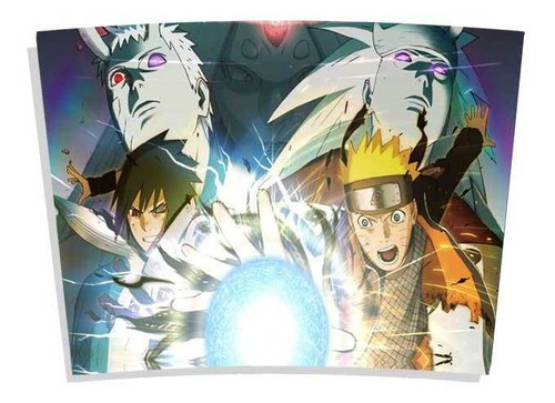 Imagem 3 de 5 de Kit Copo Térmico Anime Naruto Shippuden Sasuke E Caderneta