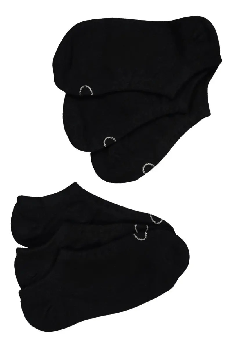 Kit 3 Meias Sapatilha Ogochi Cor Preto Tamanho 37-44