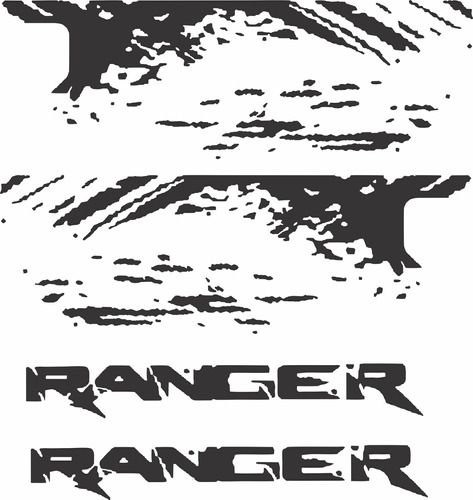 Adesivo Faixas  Laterais Ford Ranger Imp77