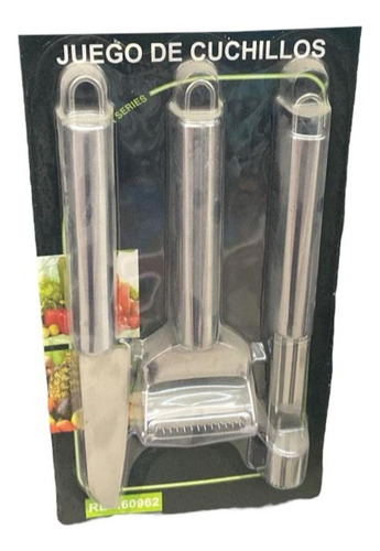 Set 3 Piezas Cuchillo, Descorazonador Y Pelador