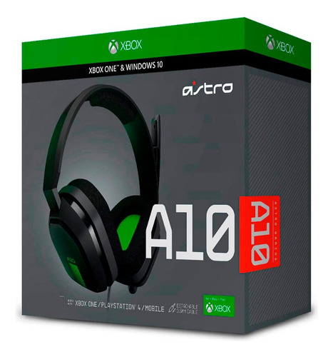 Audifono Gamer C/microf.astro A10 For Xbox/ps4/pc Gray/green