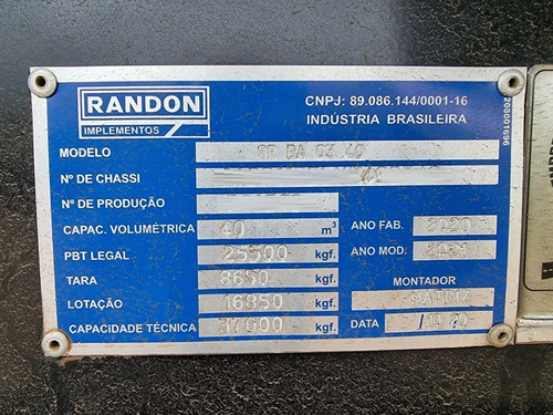 Imagem 8 de 15 de Carreta Basculante Randon Ano 2020/2021 40 Metros