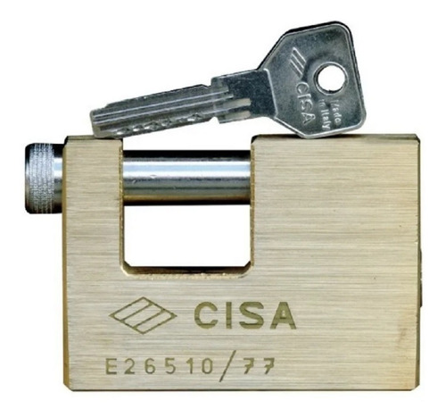 Candado Anticizalla Cisa 77mm Con Llave M6 Bronce Blister