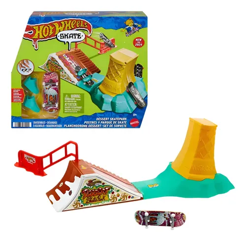 Hot Wheels Fingerskateboard Hot Wheels Flush and Go Skate Bowl Toilette Skatepark mit Spülfunktion, (Spiel-Set), Fingerboard