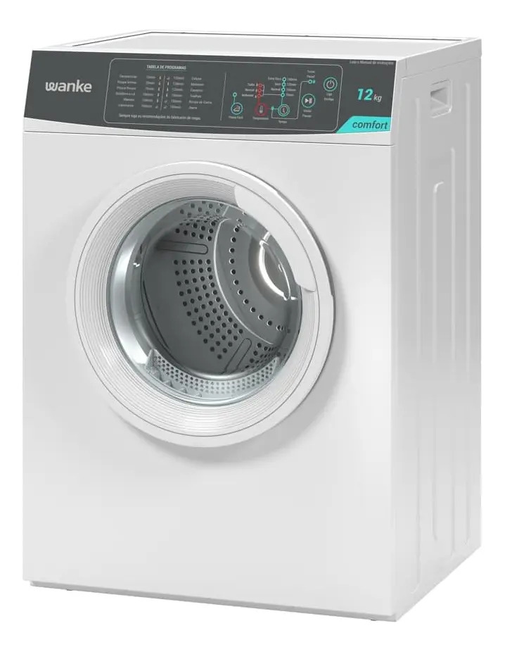 Secadora De Roupa De Piso Wanke 12kg Comfort Branca White ​127v