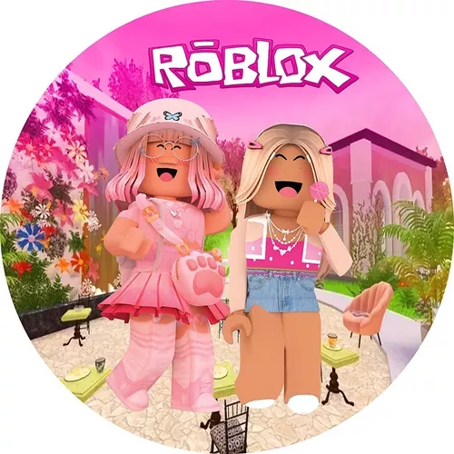 Painel Redondo Tecido Sublimado 3D Roblox Menina WRD-3817 - Wear