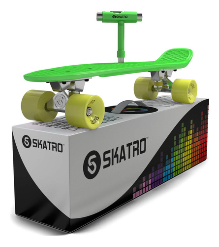 Skatro - Mini Cruiser Skateboard Tabla De Plástico De Estilo