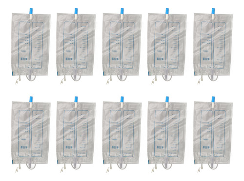 Bolsa Reutilizable De Drenaje De Orina De 1000 Ml 10 Pcs