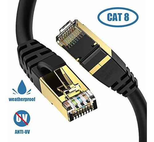 Accesorio Pc Cable Ethernet Cat8 Resistente Rayo Uv
