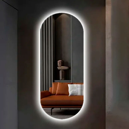 Espejo Decorativo Ovalado Con Luz Led Tactil 1.70cm X 0.70cm