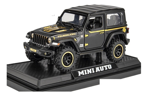 Jeep Wrangler Rubicon Miniatura Metal Coche Con Luz Y Sonido