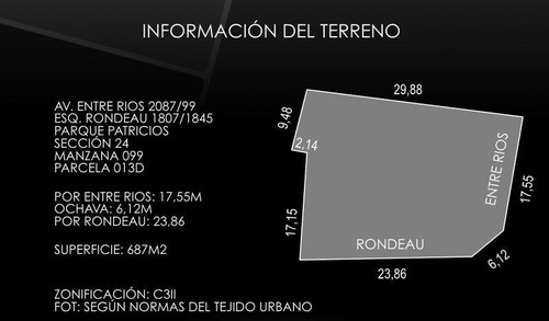 Imagen 4 de 4 de Av. Entre Ríos 2087 Esquina Rondeau Apto 6200 M2 Acepta Canje M2