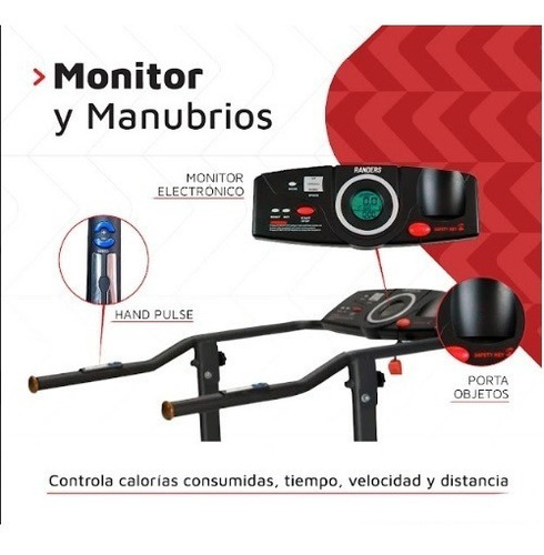 Imagen 3 de 7 de Cinta Motorizada Arg-320 Mundo Gym