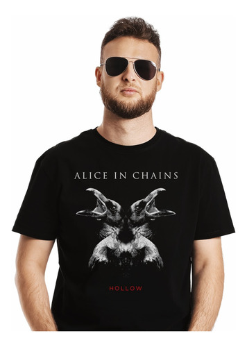 Polera Alice In Chains Hollow Rock Impresión Directa