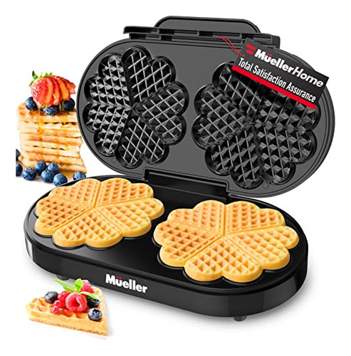 Mueller Double Heart Waffle Maker Fabrica 10 Mini Corazones