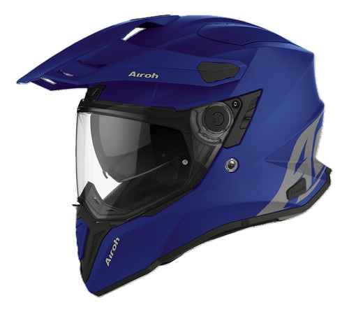 Capacete Airoh Commander Azul Fosco Big Trail Off Road Moto