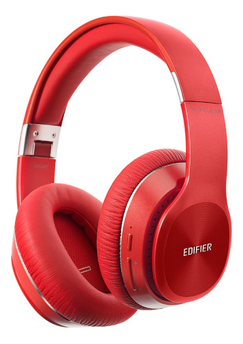 Fone de ouvido on-ear sem fio Edifier W820BT vermelho