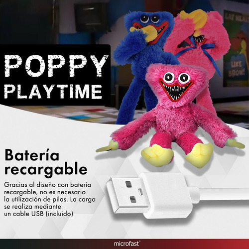 Peluche Huggy Wuggy Muñeco Terror Giro 360 Música Divertida