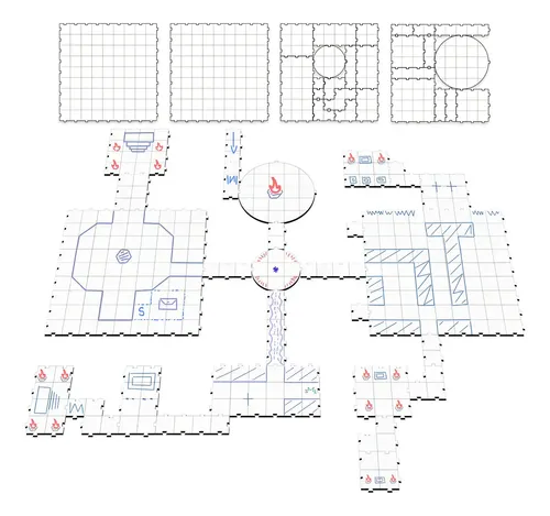 Grid de Batalha Riscável 27 D&D Basilisco Grids RPG