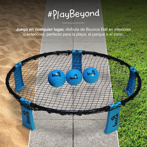 Juego De Playa Bounceball Con Red 3 Pelotas Bomba Bolsa