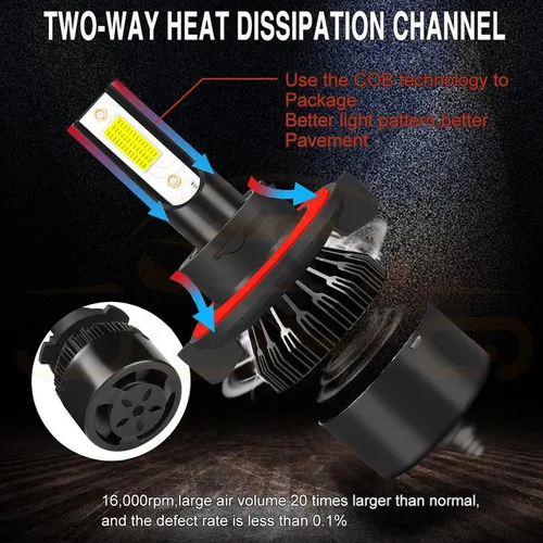 For Kit De Focos Led 9008 5202 H16 De Luz Alta/baja For