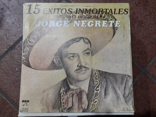 Lp Jorge Negrete 15 Exitos Inmortales Acetato,long Play