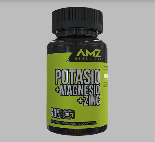 Amz Potasio, Magnesio, Zinc 60 Caps Sabor Sin sabor