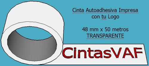 Cinta Autoadhesiva Impresa Con Tu Logo(4,8cm X 50mt)transp