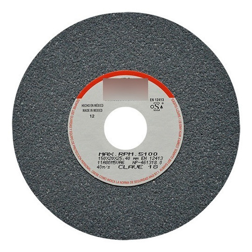 Rueda Esmeril Gris 6 Grano 80 Austromex
