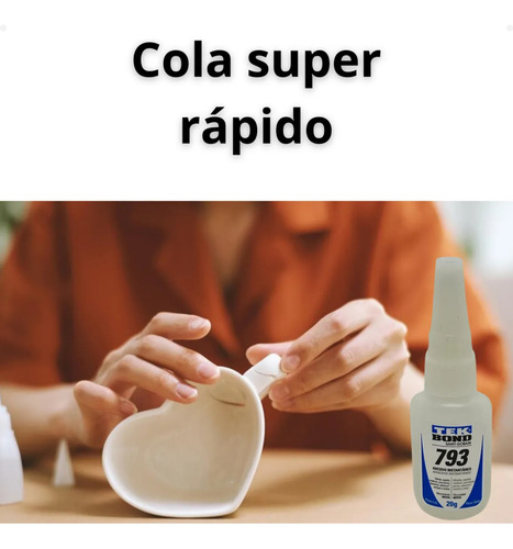Kit 3 Cola Instantânea Tekbond 793 20g Transparente Reparos