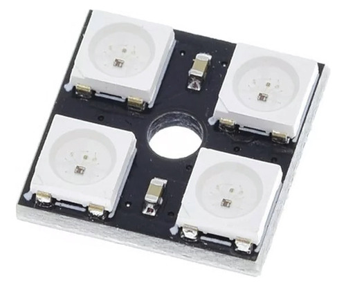 Módulo De Led Rgb X4 Bits Ws2812 5050 Enderçável P/ Arduino