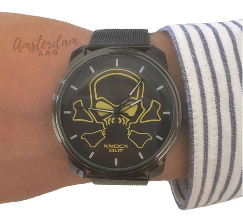 Reloj Knock Out Hombre Calavera Mod 901   ..amsterdamarg..